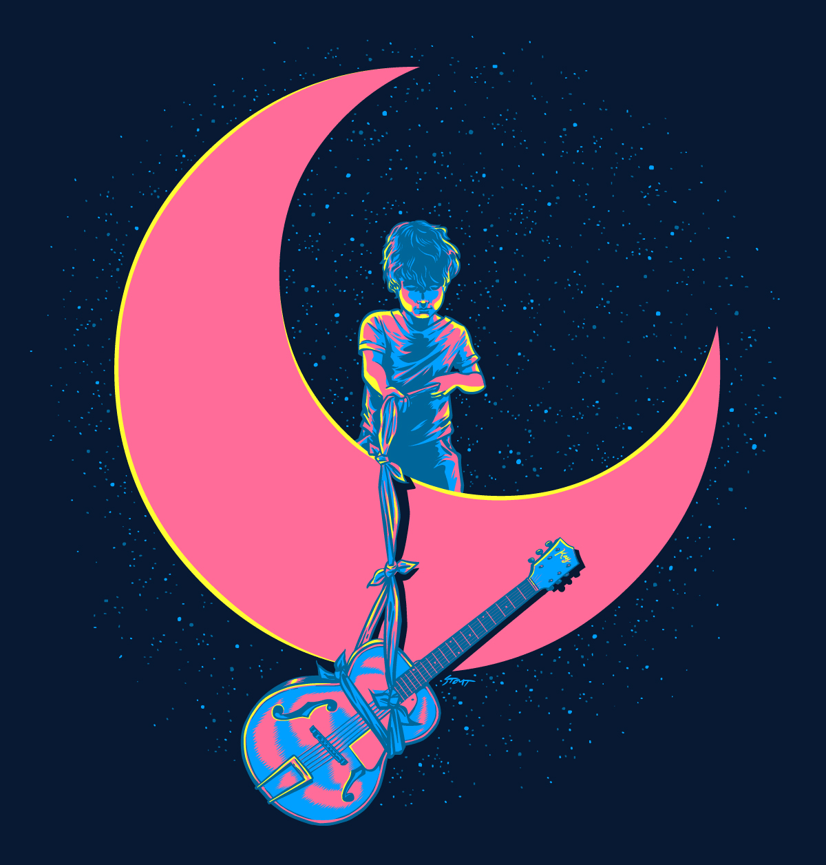 Pink Moon illustration by Jason Stout