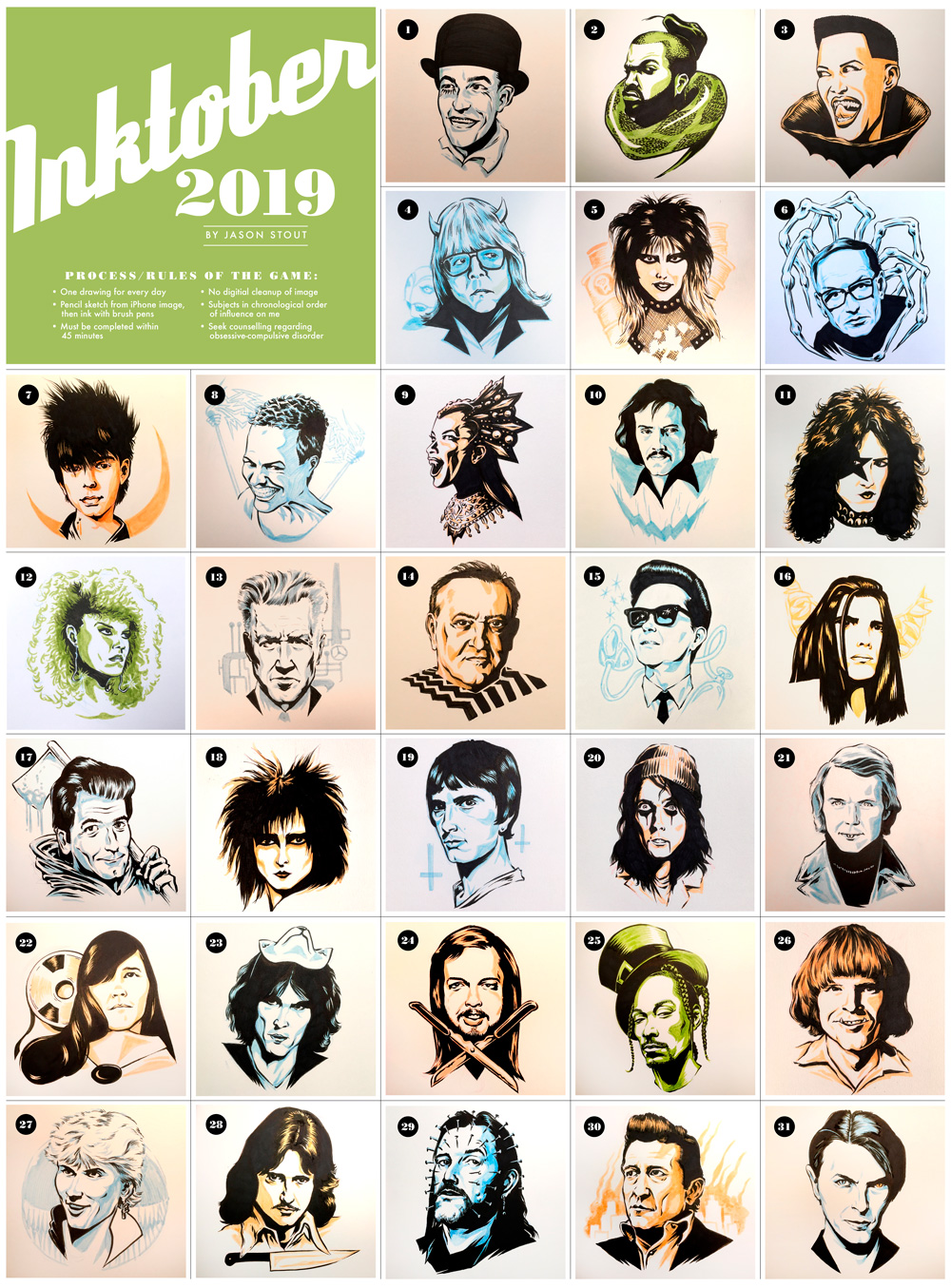 Inktober 2019 by Jason Stout