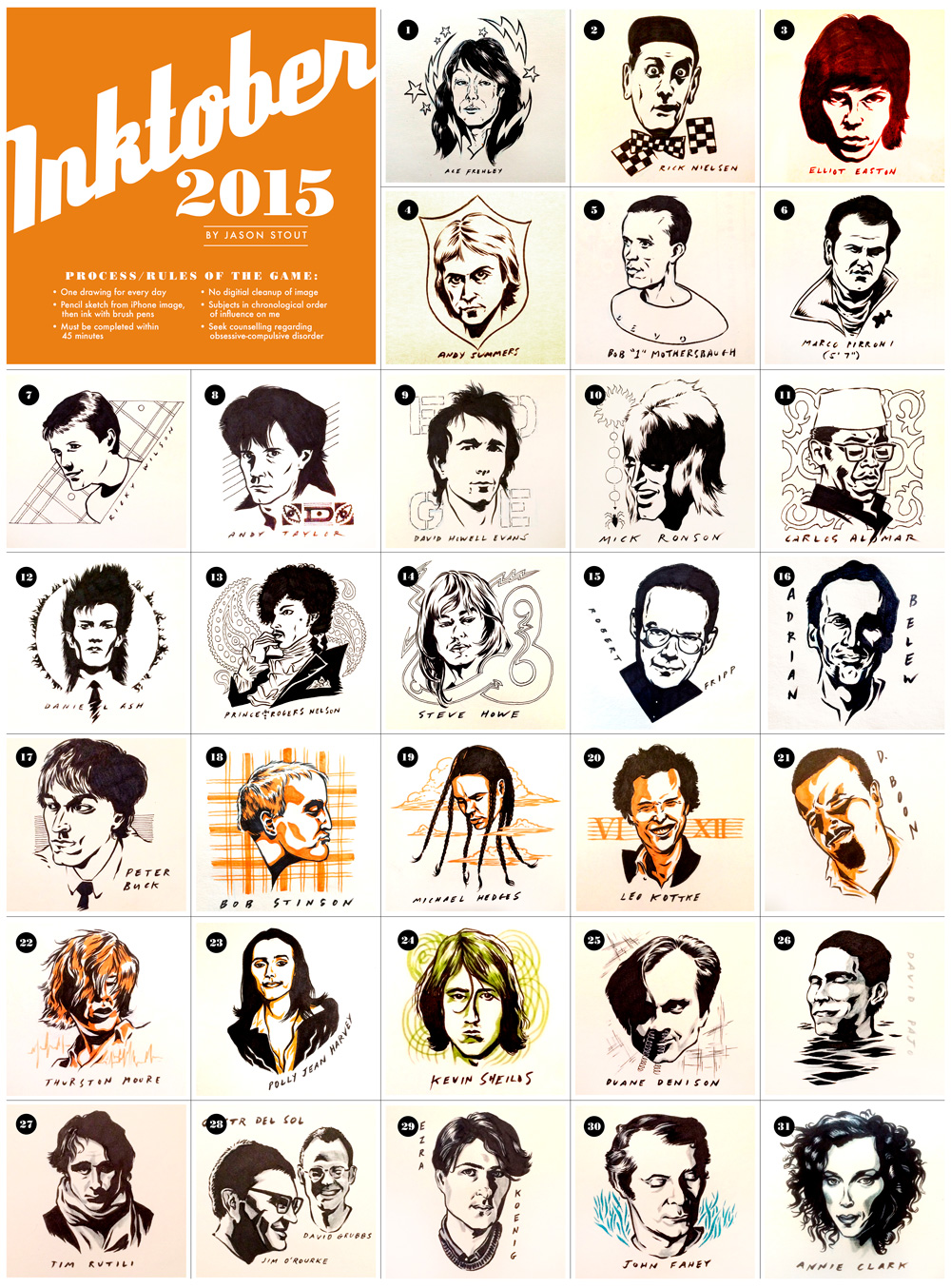 Inktober 2015 by Jason Stout