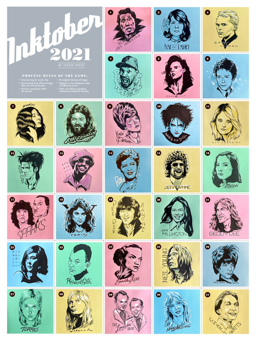 Inktober 2021 by Jason Stout